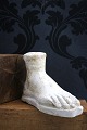 K&Co. presents: Decorative, old plaster cast of foot with fine patina...