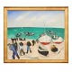 Aabenraa Antikvitetshandel presents: Jens Søndergaard, 1895-1957, oil on canvas. Motif with fishermen and ...