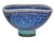 Antik K presents: Gustavsberg Studio Sweden art potteryMiniature Berndt Friberg blue bowl with aniara glaze