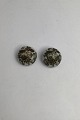 Danam Antik presents: Royal Copenhagen Porcelain Earrings Floral Motiv (Brown) (Clips)