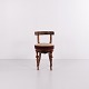 Osted Antik & Design presents: Small Piano Stool in Polished Walnut with Marquetry from 1880
