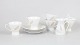 L'Art presents: Raymond Loewy for Rosenthal, set of four coffee cups with matching saucers, sugar bowl and ...
