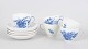 L'Art presents: Royal Copenhagen Blue Flower Curved, set of five coffee cups with matching saucers model 10/1549.