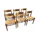 Gamlefund.dk præsenterer: 6 stk. Hans J. Wegner CH36 spisebordsstole – eg med flettet sæde ✨