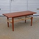 Sofabord med flet hylde teak127,5 cm