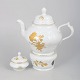 L'Art presents: Rosenthal Classic Rose teapot, heater/warmer, and sugar bowl.