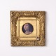 Osted Antik & Design presents: Portrait Painting on Board with Ornate Gilt Frame from the 1880s