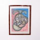 Osted Antik & Design presents: Print with Modern Motif in Pink, Blue and Grey Tones Signed 1995