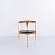 Osted Antik & Design presents: Armchair in Oak and Black Leather by Vilhelm Wohlert from the 1960s