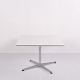 Osted Antik & Design præsenterer: Sofabord af Arne Jacobsen og Piet Hein med hvid laminatplade og stålkant for ...