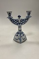 Danam Antik presents: Royal Copenhagen Blue Fluted Full Lace Two-Armed Candelabra No. 506 / No 1169