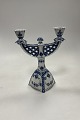 Danam Antik presents: Royal Copenhagen Blue Fluted Full Lace Two-Armed Candelabra No. 506 / No 1169