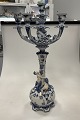Danam Antik presents: Royal Copenhagen Blue Fluted Full Lace 5 armed Candelabra No. 1006