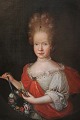 K&Co. presents: Fine 19th century oil painting of a fine woman with a wreath of flowers...