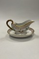 Danam Antik presents: Royal Copenhagen Flora Danica Sauce Boat with attached underplate No 3556