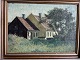 Maleri af Svend Danelund - Et Skagen Hus 1948.