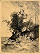 Pegasus – Kunst - Antik - Design presents: Niss, Thorvald (1842 - 1905) Denmark: Windy weather, 1900.
