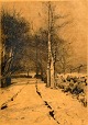Pegasus – Kunst - Antik - Design presents: Niss, Thorvald (1842 - 1905) Denmark: Path by the dike, 1891.