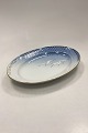 Danam Antik presents: Bing and Grondahl Seagull with Gold Oval dish with openwork edge No. 16/316.5