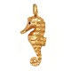 Aabenraa Antikvitetshandel presents: Per Borup 14kt gold pendant in the shape of a seahorse. Size: 42x20mm. W: 13gr