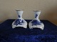 Antikkram presents: Blue Flower Curved with gold Danish porcelain. Pair of candlesticks 10.5cm