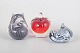 L'Art presents: Set of three glass sculptures from FM Konstglas, Sweden.