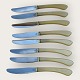Moster Olga - Antik og Design presents: Jens H. Quistgaard8 pcs. Knives with light plastic handles*550 kr total