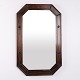 Osted Antik & Design presents: Rectangular Mirror with Carved Dark Wood Frame from the 1940s