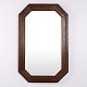 Osted Antik & Design presents: Rectangular Mirror with Carved Dark Oak Frame from the 1940s