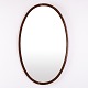 Osted Antik & Design presents: Oval Mirror with Slim Dark Wood Frame from the 20th Century