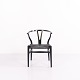 Osted Antik & Design presents: CH24 Wishbone Chair in Black with Black Paper Cord Seat by Hans J. Wegner