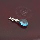 Antik Damgaard-Lauritsen presents: Ole Lynggaard; Key pendant in 18k white gold with aquamarine and diamond