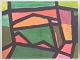 L'Art presents: Fritz Keller, abstract oil painting on paper, listed German visual artist.