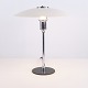 Osted Antik & Design presents: Lyfa Table Lamp with White Metal Shades and Nickel-Plated Frame 1940s