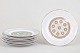 L'Art presents: Set of Eight Aluminia Porcelain Plates.