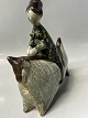 Antik Huset presents: Figurine, ceramic, Girl on horse "Honeymoon"Søholm, Bornholm