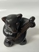 Antik Huset presents: Brown bear with banjo L. Hjorth.Bornholm pottery.bear musicians.
