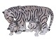 Antik K presents: Royal Copenhagen figurineTiger with cubs