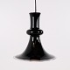 Osted Antik & Design presents: Michael Bang Etude Pendant in Black Glass for Holmegaard 1970s