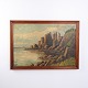 Osted Antik & Design presents: Oil Painting with Coastal Landscape, Rock Formations and Sea, circa 1920–1940