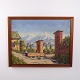 Osted Antik & Design presents: Oil Painting with Southern Mountain Landscape, Signed Mogens Daniel, circa ...