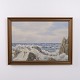 Osted Antik & Design presents: Oil Painting with Rocky Coast and Rough Sea, Signed Vagn Christensen, circa ...