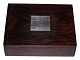 Rose wood box with inlaid Hans Hansen sterling silver from 1969
