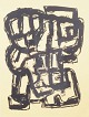 Robert Jacobsen, “Sjælebilleder”, serigrafi, listet ...
