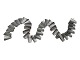 Antik K presents: Atelier Borgila Sweden silverStrong necklace with 33 geometric curved links and matching ...