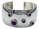 Antik K presents: N.E. From sterling silverWide armring with purple amethysts from 1950-1960