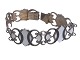 Antik K presents: Bernard Meldahl sterling silverBlack and white enamel bracelet from around 1950
