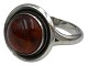 Antik K presents: N.E. From sterling silverLarge ring with crystal - Size 50
