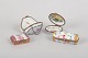 L'Art presents: Set of Four Lidded Boxes from Limoges, France.