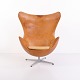 Osted Antik & Design presents: Arne Jacobsen Egg Chair Model 3316 in Original Natural Leather by Fritz Hansen, ...